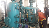 国内某知名化工厂尼龙6项目中使用的我公司SKA252水环式真空泵机组
