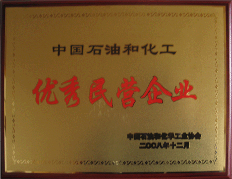 2008年12月公司被中国石油和化学工业协会评为“中国石油和化工优秀民营企业”称号